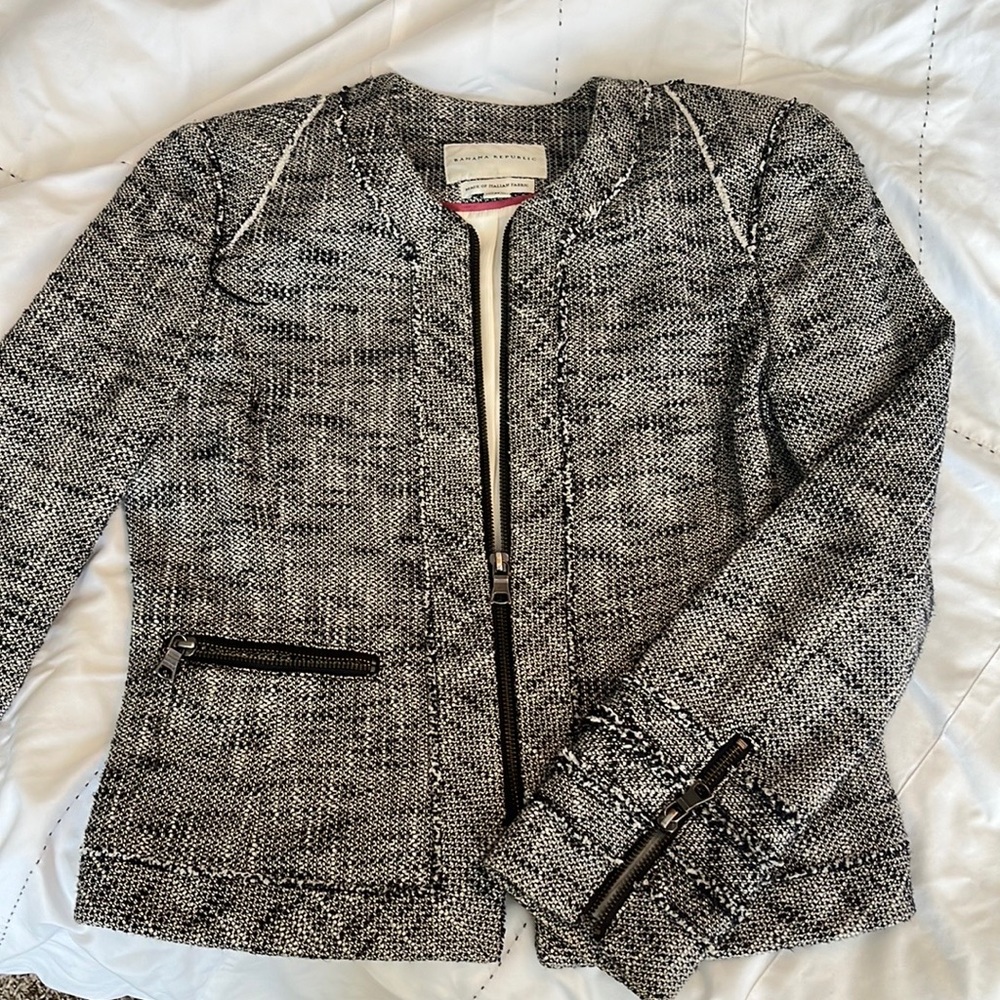 Banana Republic Italian Yarn Zip Jacket 6P
